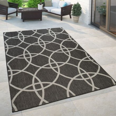 Modern kültéri design szőnyeg fekete 60x100 cm