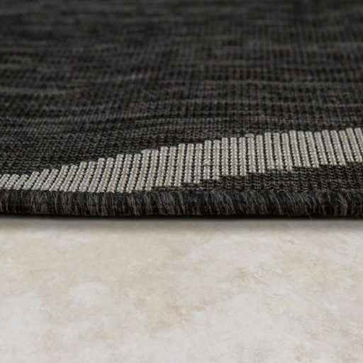 vízálló fekete kültéri szőnyeg kertbe 120x170 cm