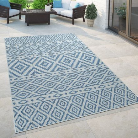 Kültéri és beltéri szőnyeg skandináv mintás - kék 60x100 cm