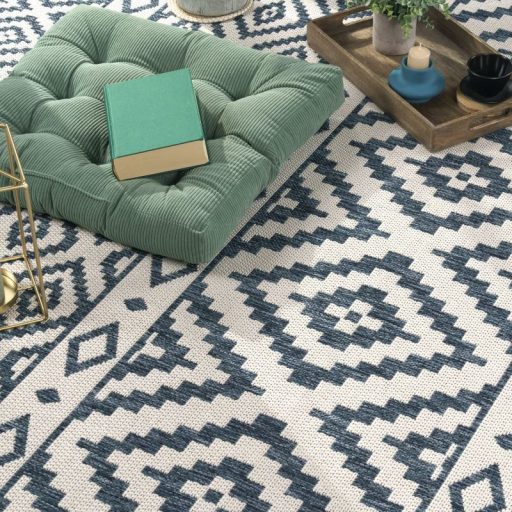 kulteri szonyeg, vizallo kek skandinav stilusu 60x100 cm