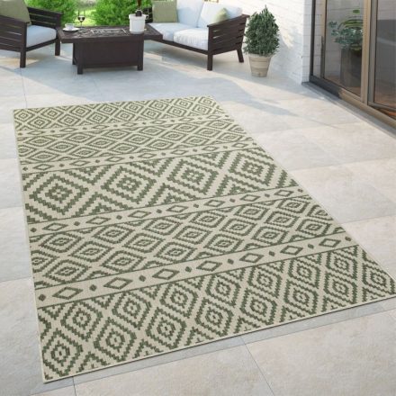 Kültéri és beltéri szőnyeg skandináv mintás zöld 160x220 cm