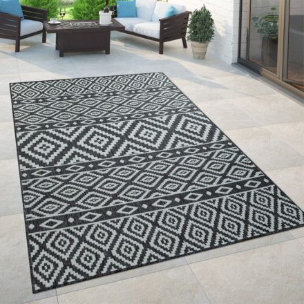 Kültéri szőnyeg skandináv design fekete 200x280 cm