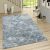 Modern szőnyeg marokkói mintás 3D hatású szőnyeg - kék 155x230 cm