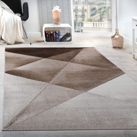 Lana design szőnyeg rövid szálú modern geometrikus minta - bézs 60x100 cm