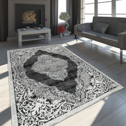 Exclusive vintage szőnyeg keleti design szőnyeg fekete 80x150 cm