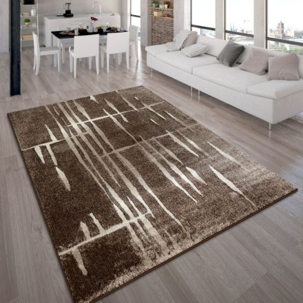 Mandy design szőnyeg rövid szálú art deco motívum barna 60x100 cm