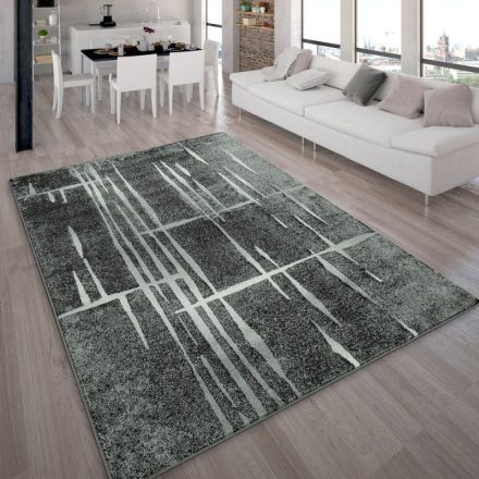 Mandy design szőnyeg rövid szálú art deco motívum szürke 60x100 cm