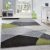 Shaggy szőnyeg geometrikus mintával - zöld 300x400 cm