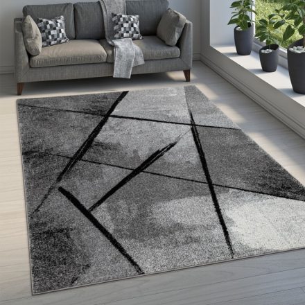 Szürke színátmenetes modern designer szőnyeg nappaliba geometrikus 240x340 cm