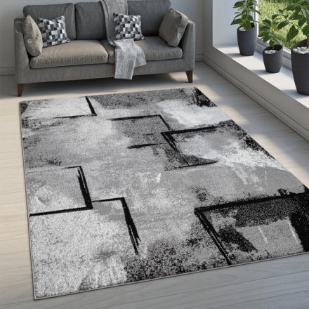 Szürke absztrakt színátmenetes modern designer szőnyeg nappaliba geometrikus 240x340 cm