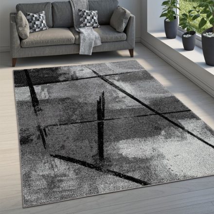 Szürke absztrakt színátmenetes modern designer szőnyeg nappaliba 60x100 cm