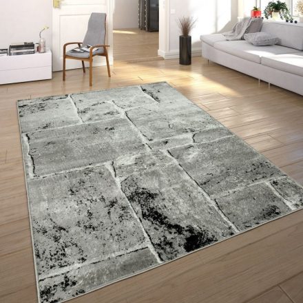 Designer 3D szőnyeg szürke kő mintás 240x340 cm