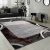 Piros szőnyeg rövid szálú design bordűrös absztrakt szőnyeg 60x100 cm