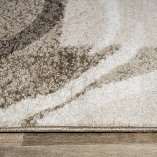 Szonyeg nappaliba - rovid szalu, geometria mintaval, barna, 60x100 cm