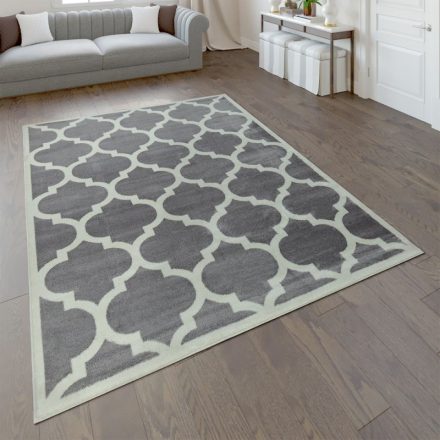 Modern design szőnyeg marokkói mintával szürke 60x100 cm