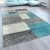 Modern designer szőnyeg geometria mintás - türkiz 240x340 cm