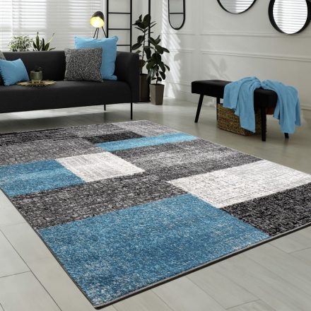 Modern designer szőnyeg geometria mintás - türkiz szőnyeg 160x220 cm