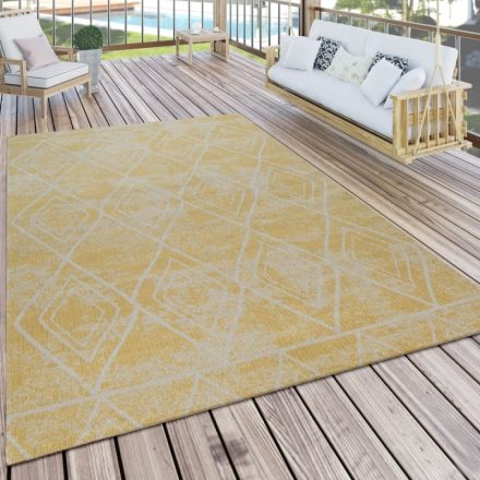 Kültéri szőnyeg skandináv stílusú sárga 240x340 cm