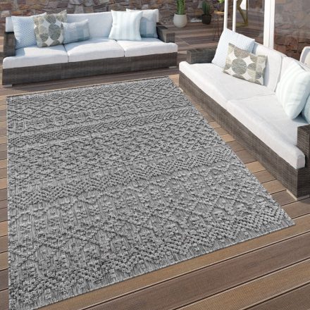 Kültéri szőnyeg teraszra skandináv szőnyeg antracit 3D konyhai szőnyeg 160x230 cm