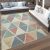 Kültéri és beltéri terasz szőnyeg gyémánt mintával - színes 60x100 cm