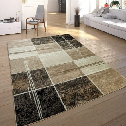 Dora modern design szőnyeg geometriai mintával bézs-barna 60x100 cm