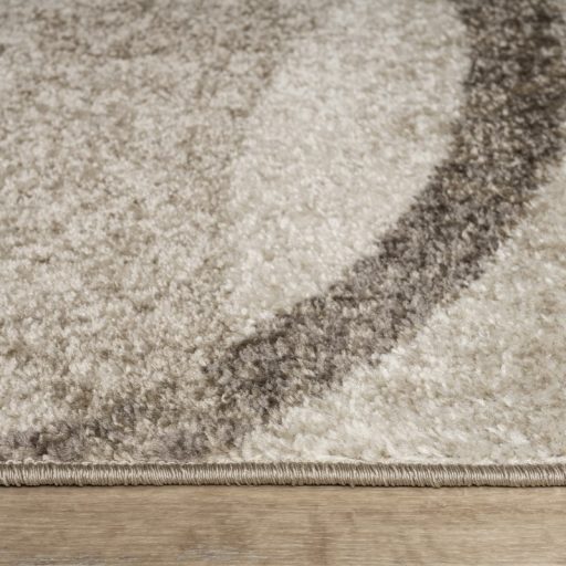 Nagyméretű modern nappali szőnyeg - geometria mintával, barna-bézs, 240x340 cm