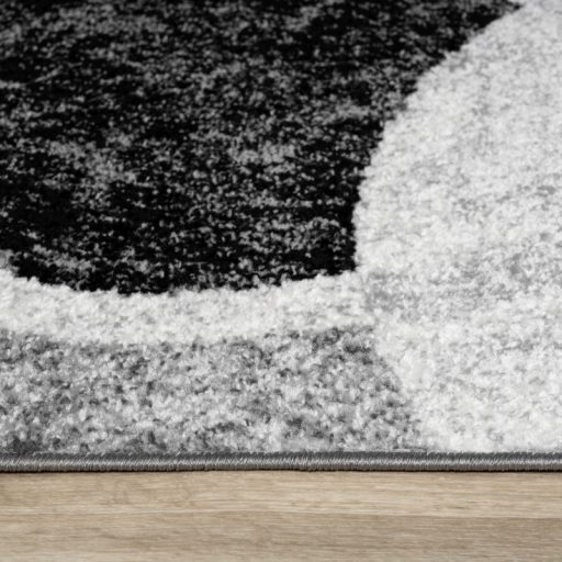 Modern nappali szonyeg - rovid szalu, szurke, 80x150 cm