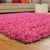 Szonja Shaggy szőnyeg puha hosszú szálú szőnyeg - pink 80 cm kör alakú