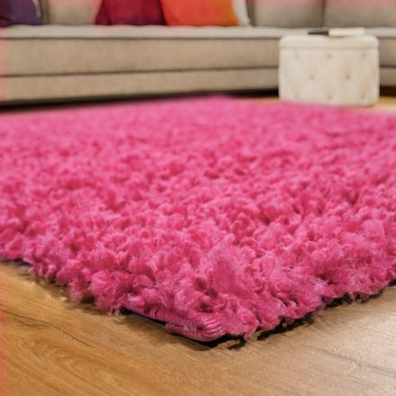 Szonja Shaggy szőnyeg puha hosszú szálú szőnyeg - pink 120 cm kör alakú