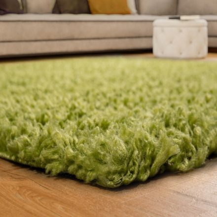 Szonja Shaggy szőnyeg puha hosszú szálú szőnyeg - zöld 80 cm kör alakú
