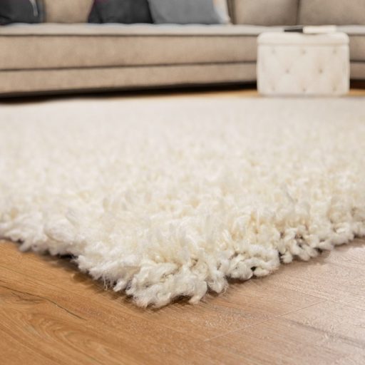 Shaggy szonyeg - puha, hosszu szalu, egyszinu, krem, 140x200 cm, Szonja