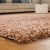 Szonja Shaggy szőnyeg puha hosszú szálú szőnyeg terrakotta 160 cm kör alakú