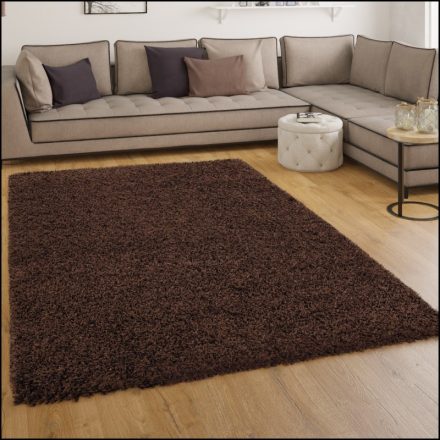 Szonja Shaggy szőnyeg puha hosszú szálú szőnyeg barna 300x400 cm