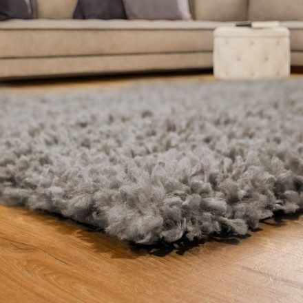 Szonja Shaggy szőnyeg puha hosszú szálú szőnyeg - szürke 160 cm kör alakú