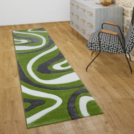 Designer szőnyeg absztrakt mintás szőnyeg - zöld 80x300 cm