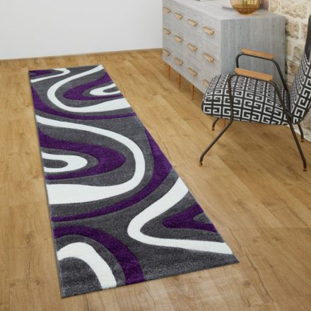 Designer szőnyeg absztrakt mintás szőnyeg lila 80x300 cm