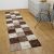 Donna 3D geometriai mintás modern szőnyeg barna-bézs 80x300 cm