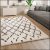 Shaggy szőnyeg bolyhos modern szőnyeg fehér-szürke 200 cm négyzet alakú