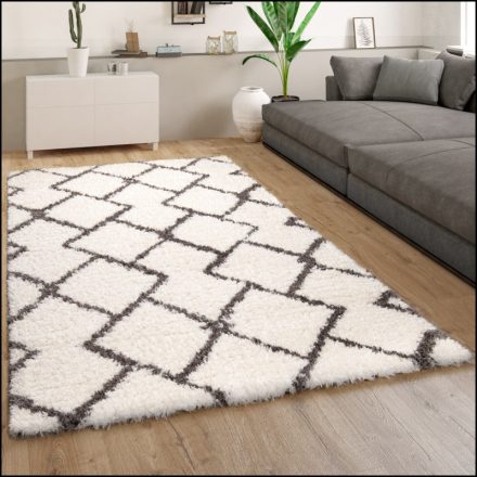 Shaggy szőnyeg bolyhos modern skandináv szőnyeg - krém 120x160 cm