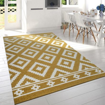 Skandináv stílusú designer szőnyeg mustársárga 120x170 cm