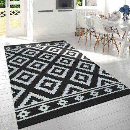 Skandináv stílusú designer szőnyeg fekete-fehér 80x150 cm