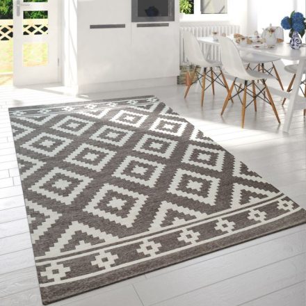Skandináv stílusú designer szőnyeg szürke-fehér 80x150 cm