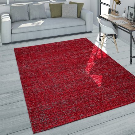 Egyszínű modern szőnyeg melír design nappaliba piros 180X150 cm