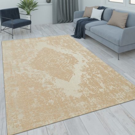 Leila homokszínű klasszikus szőnyeg barokk mintával design szőnyeg 80x150 cm