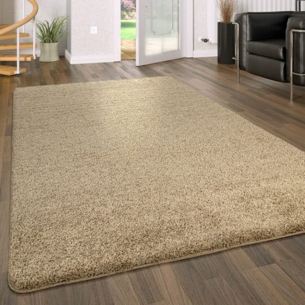 Shaggy szőnyeg egyszínű puha szőnyeg mosható bézs 130x200 cm