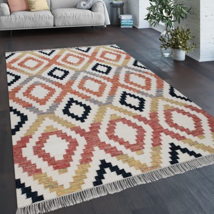 Színes gyapjú szőnyeg rövid szálú design szőnyeg  200x300 cm