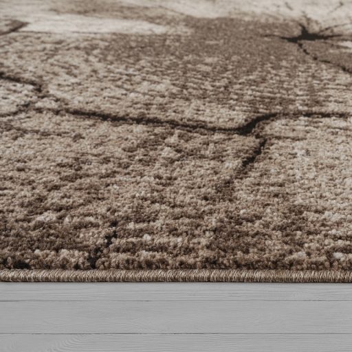 Modern nappali szonyeg - faronk mintaval, bezs, 140x200 cm