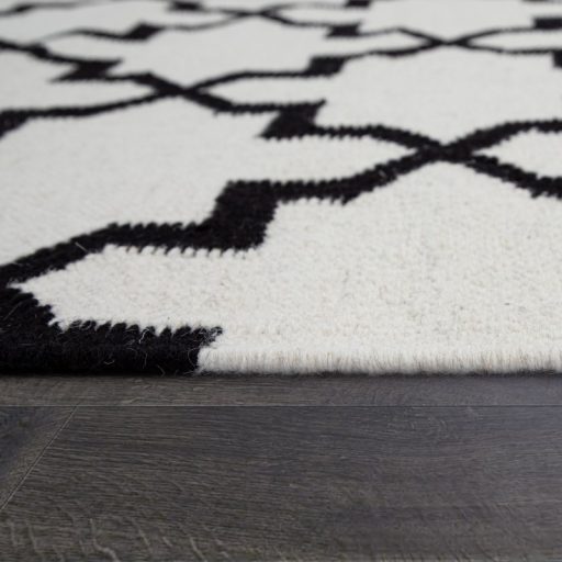 Fehér gyapjú szőnyeg rövid szálú design szőnyeg 80x150 cm