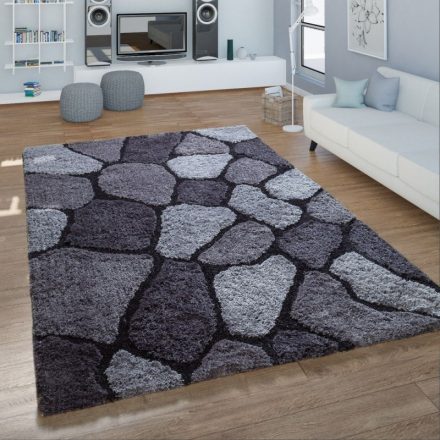 Stone Shaggy szőnyeg mozaik szőnyeg szürke 60x100 cm