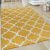 Sárga szőnyeg rövid szálú design szőnyeg marokkói mintával 80x300 cm